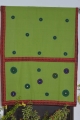 Women light green cutwork hand stitch cotton saree