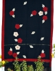 Women black cotton cutwork embrodery saree
