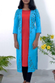 women feroza&magenta kurti