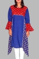 New Exclusive Blue Color Embroidered Long Kurti For Women  