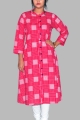 New Exclusive Pink Color Embroidered Long Kurti For Stylish Women  