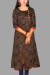 women black,golden&red kurti
