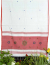 Women white cotton embroidery saree