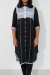 Woman black & white kurta