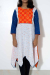 women white&orange kurti