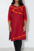 women burgundy kurti