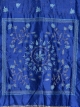 Hand Stitch Royal blue silk Saree