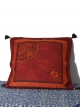 Burgundy hand stitch cushion cover 