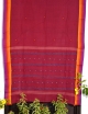 Women purple cotton embroidery saree