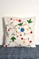 Hand stitch white cushion cover