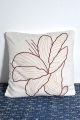 White embroidered cushion cover