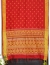 Women red half silk embroidery saree